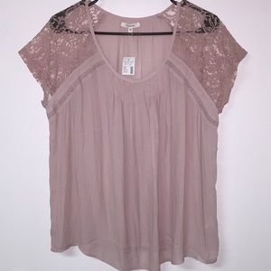 Blush Pink Lace Top